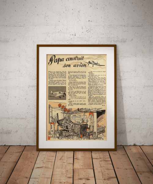 AFFICHE "PAPA CONSTRUIT SON AVION"