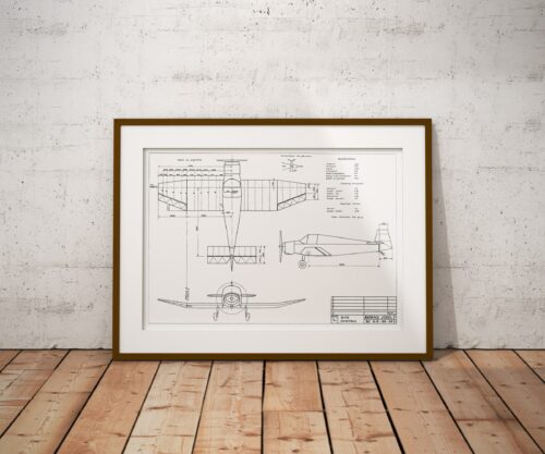 AFFICHE PLAN 3 VUES D112 AVEC COTES
