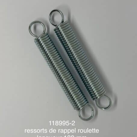 jeu de 2 ressorts de rappel conjugaison roulette 130 mm