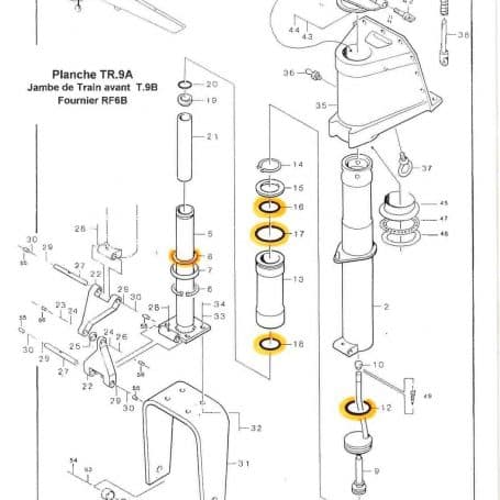 kit joints train d'atterrissage fournier rf6b