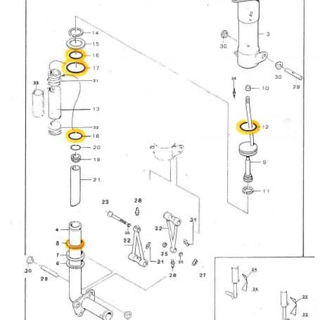 kit joints train d'atterrissage principal slingsby t67