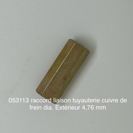 raccord liaison tuyauterie cuivre dia 4.76