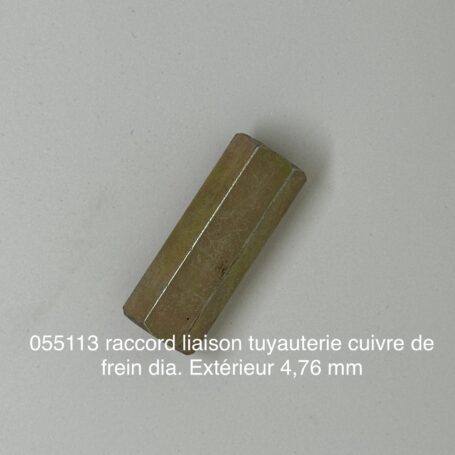 raccord liaison tuyauterie cuivre dia 4.76