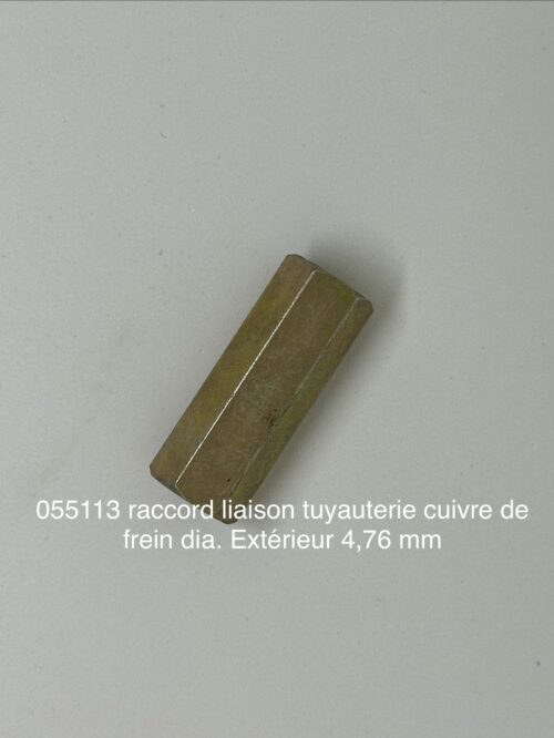 raccord liaison tuyauterie cuivre dia 4.76