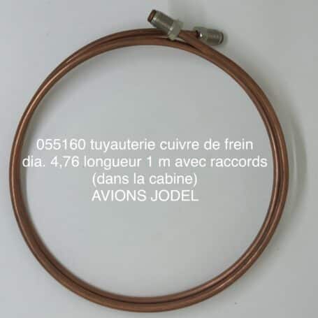 055160 tuyauterie cuivre de frein dia 4.76 lg 1 m avec raccords