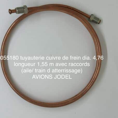 055180 tuyauterie cuivre de frein dia 4.76 lg 1,55 m avec raccords