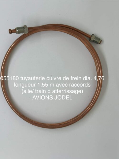 055180 tuyauterie cuivre de frein dia 4.76 lg 1,55 m avec raccords