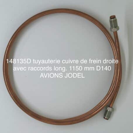 148135d tuyauterie cuivre de frein droite avec raccord
