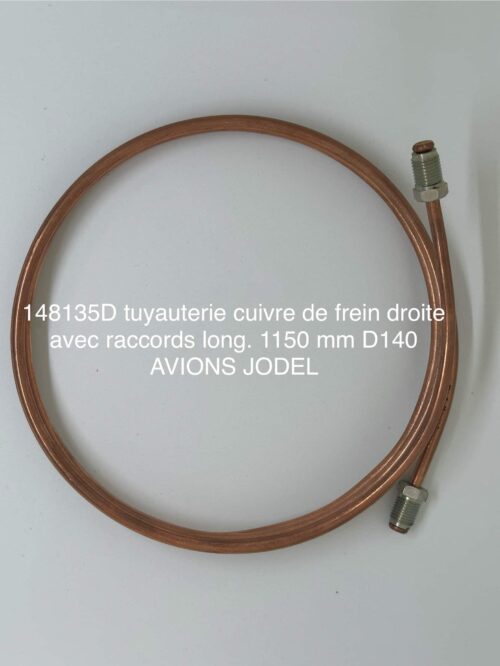 148135d tuyauterie cuivre de frein droite avec raccord
