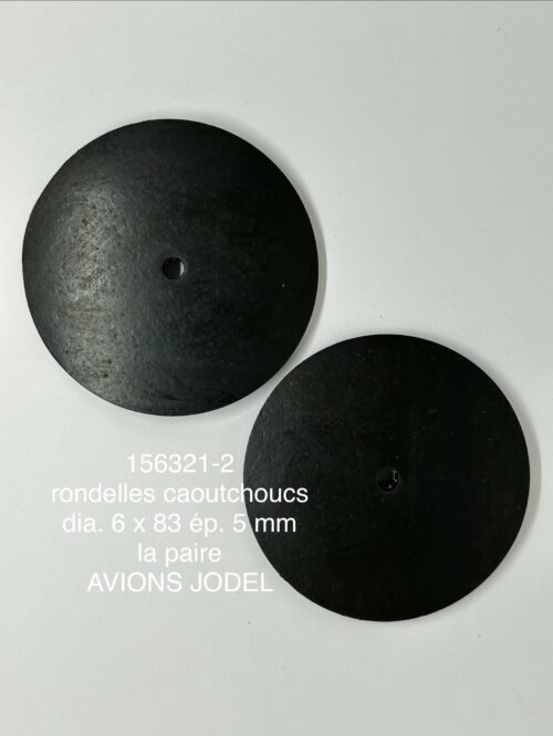 rondelle caoutchouc dia. 6x83 ep. 5 mm la paire