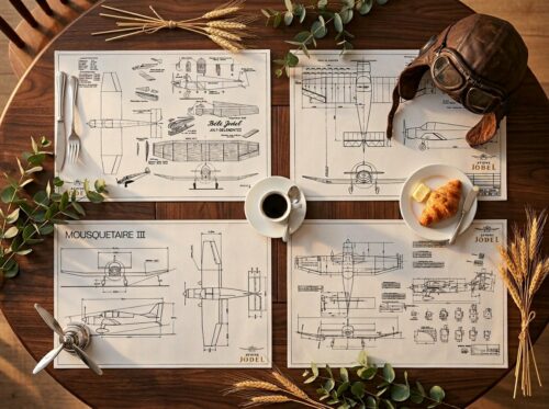 4 sets plans jodel mockup quatuor